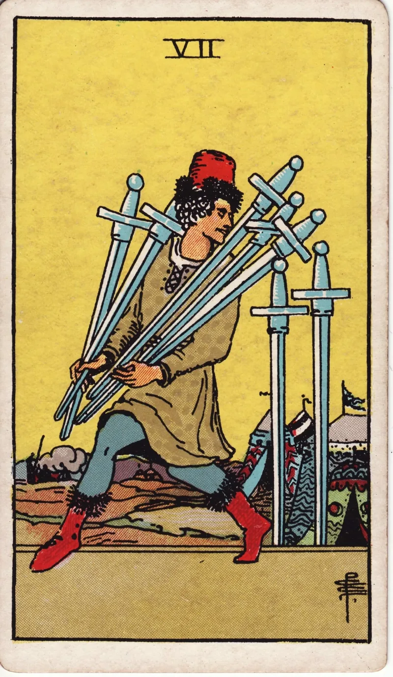 Seven of Swords Tarot Card